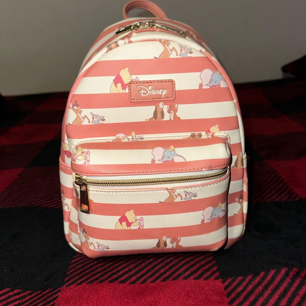 Loungefly Disney Best Friends Stripe Mini Backpack